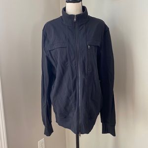 Mens Lululemon Post Gravity full zip mock neck black long sleeve jacket Layering